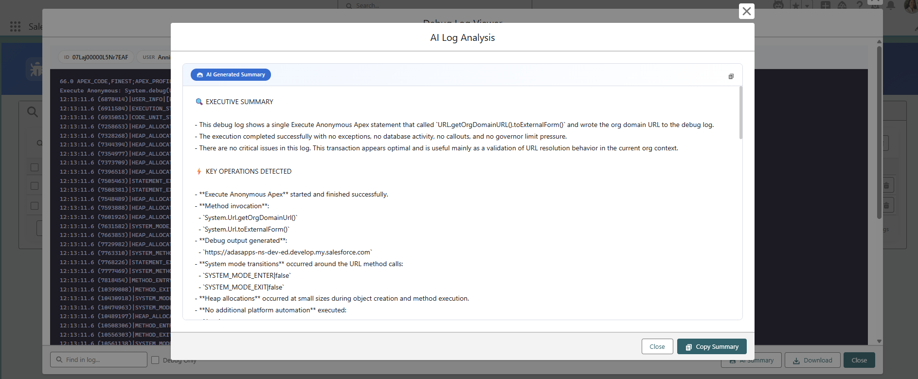 AI Log Analysis - Issues, Root Cause, and Suggested Fix