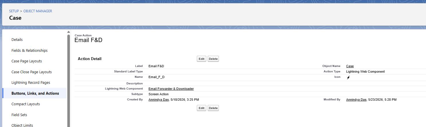 Case Email Action