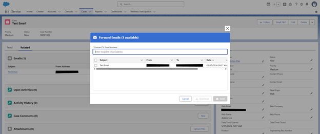 Step 4 - Email F&D modal with email list